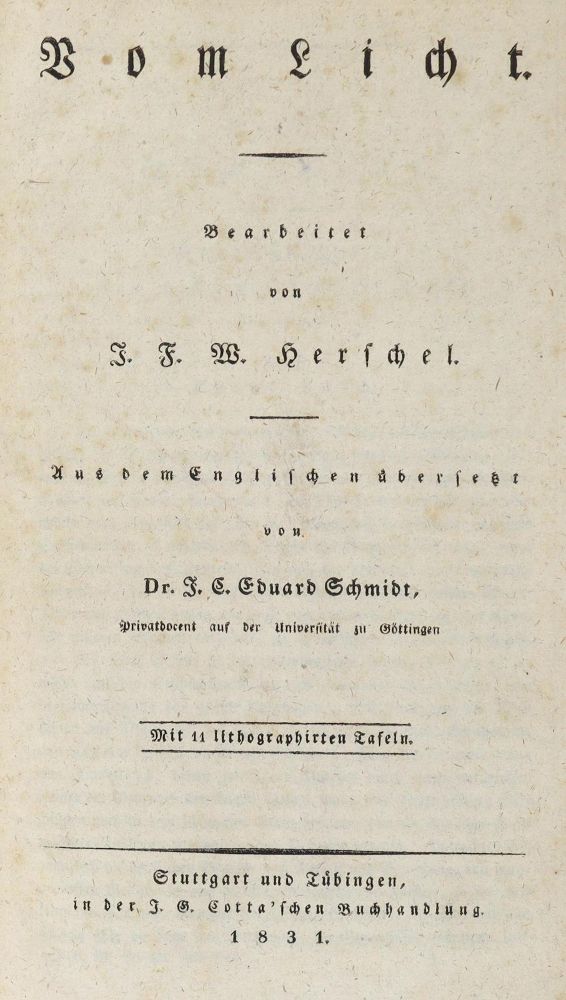 Große Abbildung Nr.2: 126-162 Herschel,J.F.W.: (Aus der Sammlung Professor Dr.Dr.Johannes Büttner Teil 1)