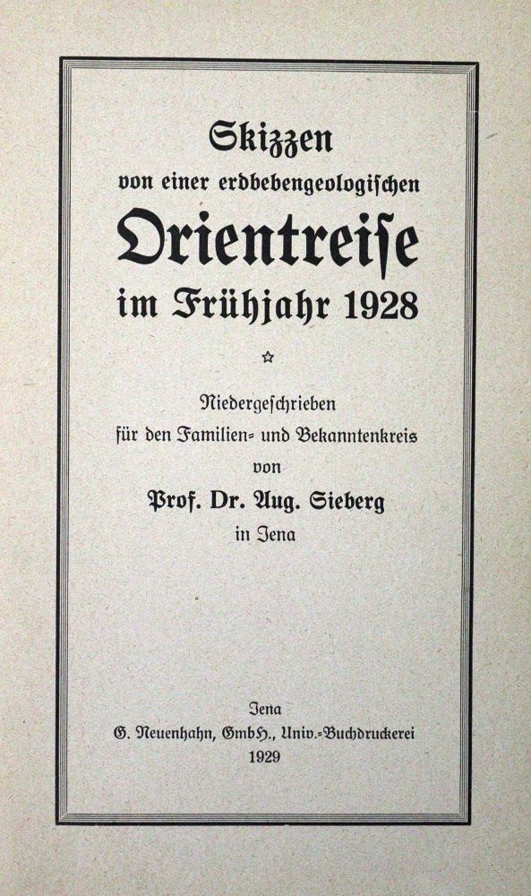 Große Abbildung Nr.1: 126-1645 Sieberg,A.: (Verschiedene Gebiete - Varia, Geologie - Mineralogie u. Paläontologie)