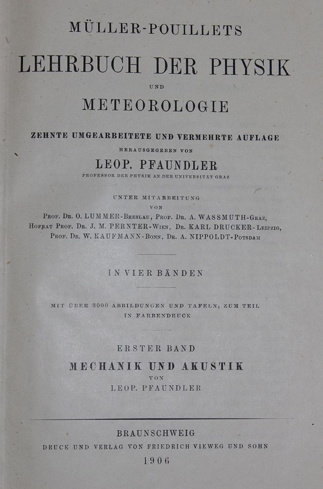 Große Abbildung Nr.1: 126-1665 Pfaundler,L. (Hrsg.).: (Verschiedene Gebiete - Varia)