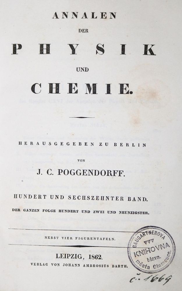 Große Abbildung Nr.1: 126-1673 Clausius,R.: (Verschiedene Gebiete - Varia, Physik)