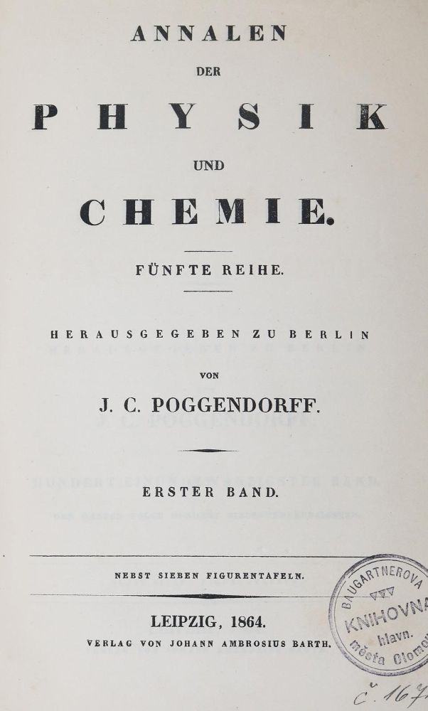 Große Abbildung Nr.1: 126-1674 Clausius,R.: (Verschiedene Gebiete - Varia, Physik)