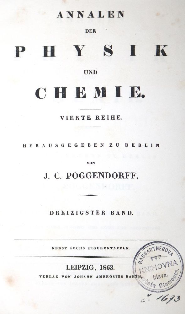 Große Abbildung Nr.1: 126-1677 Clausius,R.: (Verschiedene Gebiete - Varia, Physik)