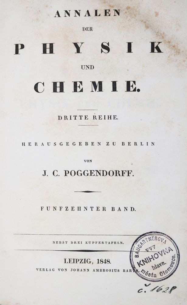 Große Abbildung Nr.1: 126-1685 Kirchhoff,G.: (Verschiedene Gebiete - Varia, Physik)