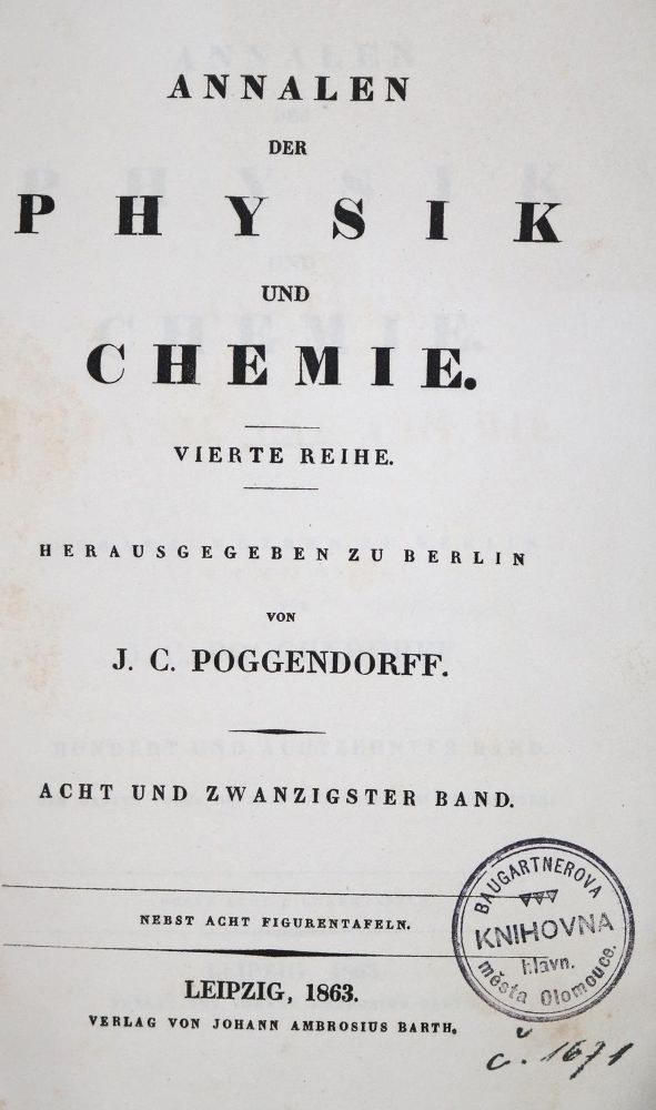 Große Abbildung Nr.1: 126-1688 Kirchhoff,G.: (Verschiedene Gebiete - Varia, Physik)