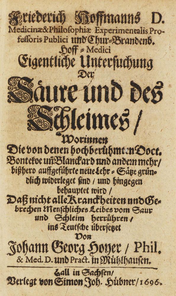 Große Abbildung Nr.1: 126-170 Hoffmann,F.: (Aus der Sammlung Professor Dr.Dr.Johannes Büttner Teil 1)