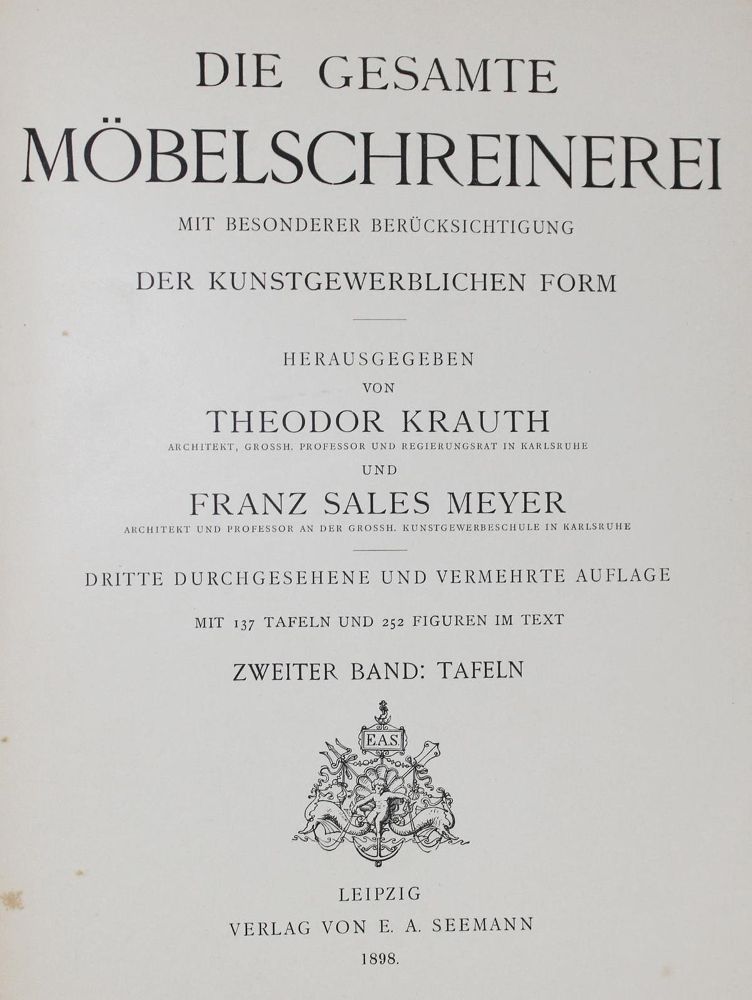 Große Abbildung Nr.2: 126-1702 Krauth,T.: (Verschiedene Gebiete - Varia, Schreinerei)