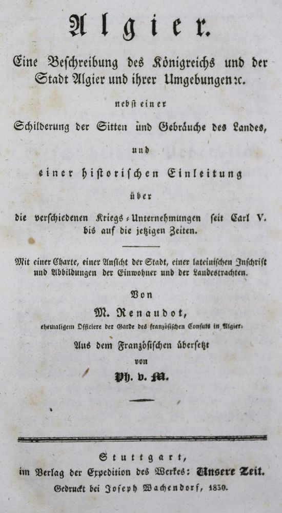 Große Abbildung Nr.2: 126-1714 Renaudot,M.: (Afrika, Algier)