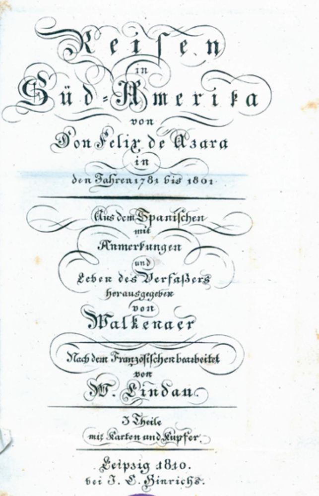 Große Abbildung Nr.1: 126-1737 Azara,F.de.: (Amerika)