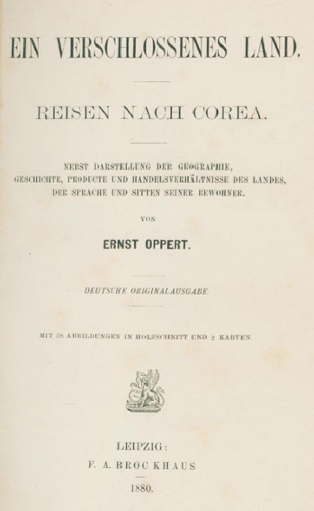 Große Abbildung Nr.1: 126-1753 Oppert,E.: (Asien, Korea)