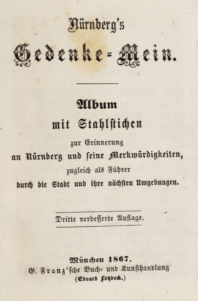 Große Abbildung Nr.2: 126-1823 Nürnberg's Gedenke-Mein.: (Deutschland)