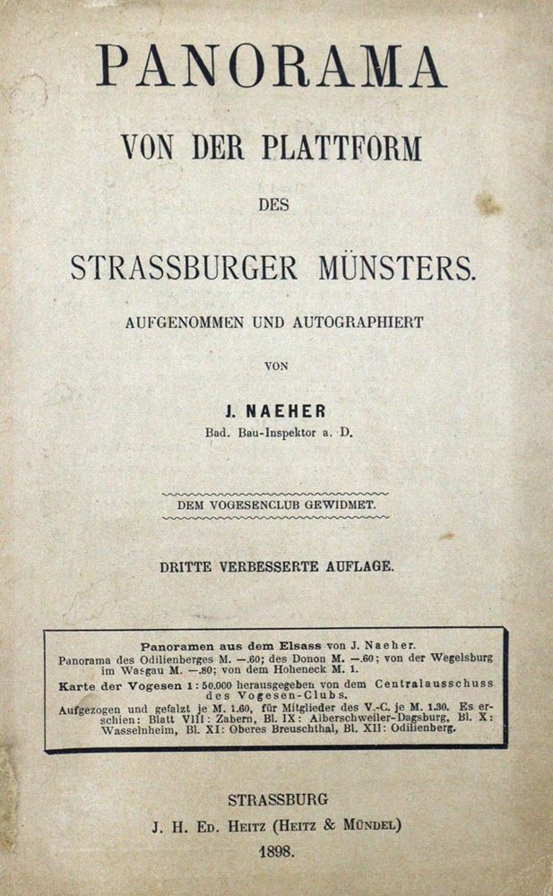 Große Abbildung Nr.1: 126-1890 Naeher,J.: (Frankreich, Straßburg)