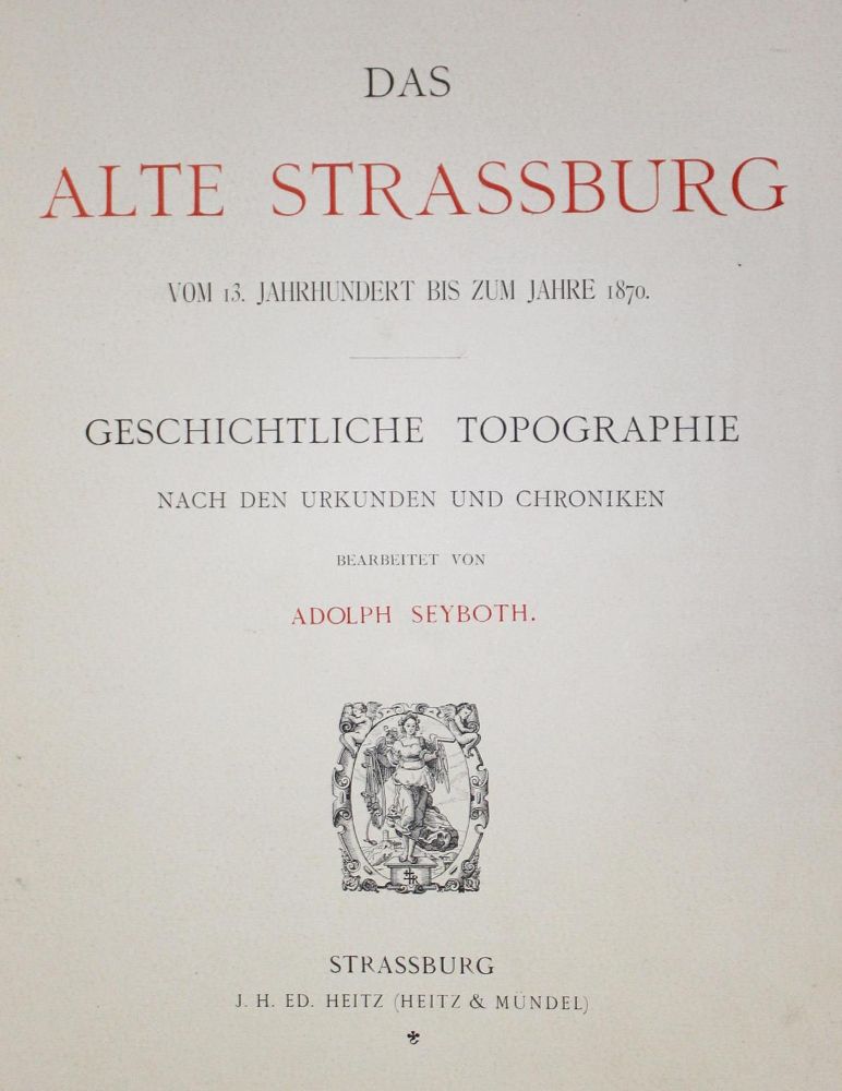 Große Abbildung Nr.1: 126-1891 Seyboth,A.: (Frankreich, Straßburg)