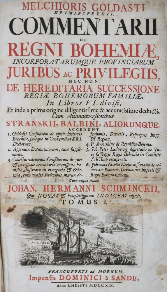 Große Abbildung Nr.1: 126-1909 Goldast v. Haiminsfeld,M.: (Österreich, Böhmen)