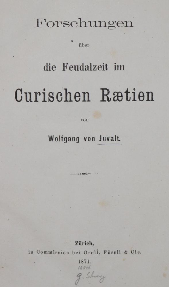 Große Abbildung Nr.1: 126-1942 Sammlung: (Schweiz, Graubünden)