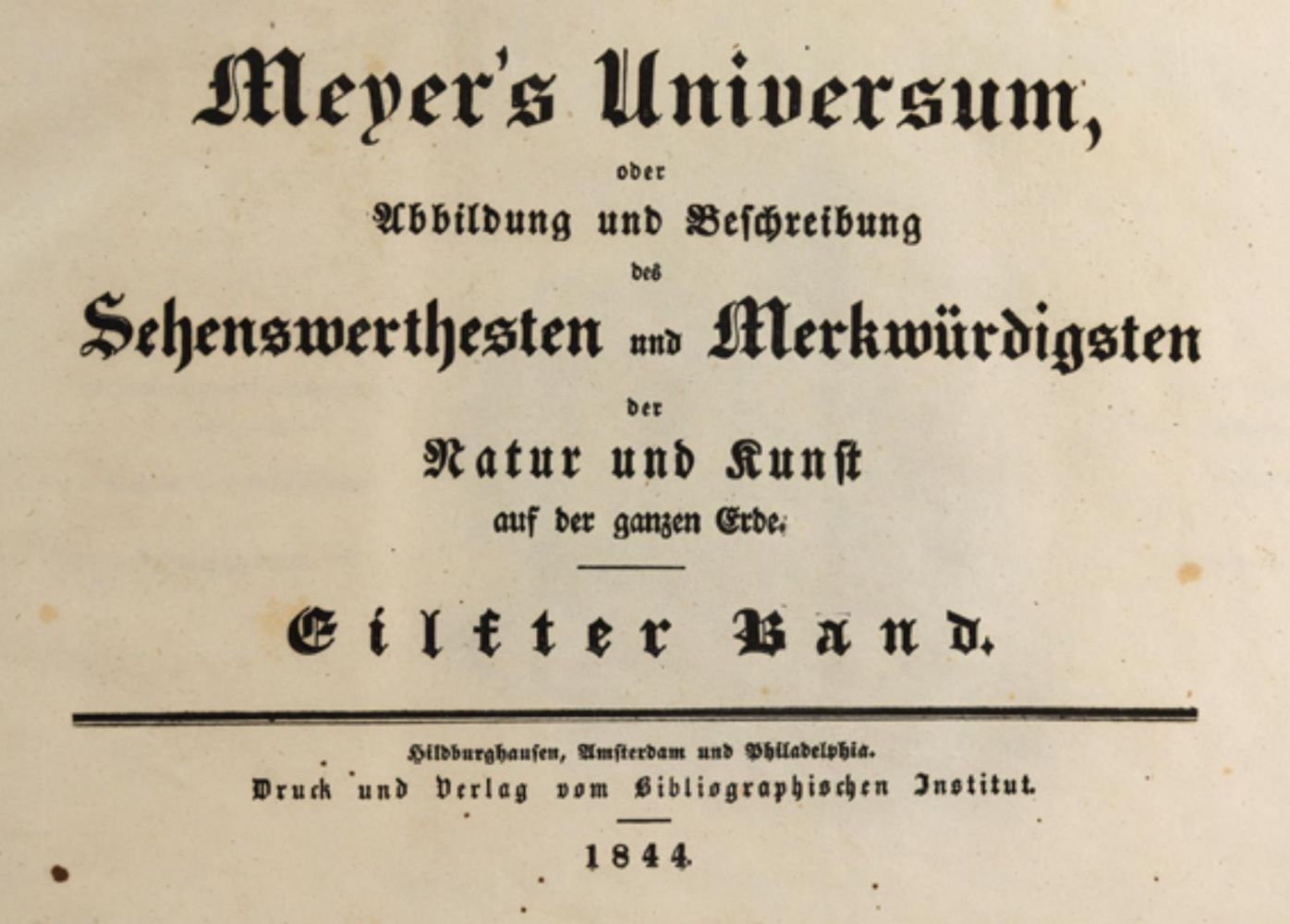 Große Abbildung Nr.1: 126-2023 Meyer's Universum.: (Verschiedene Länder - Geschichte)