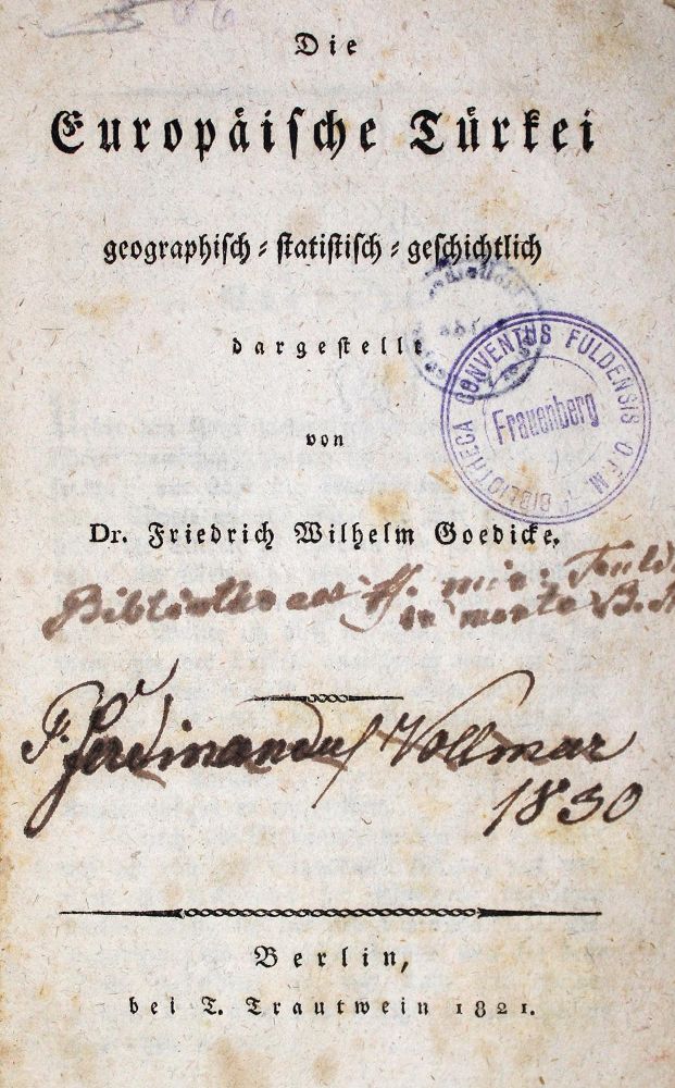 Große Abbildung Nr.1: 126-2054 Goedicke,F.W.: (Verschiedene Länder - Geschichte, Türkei)