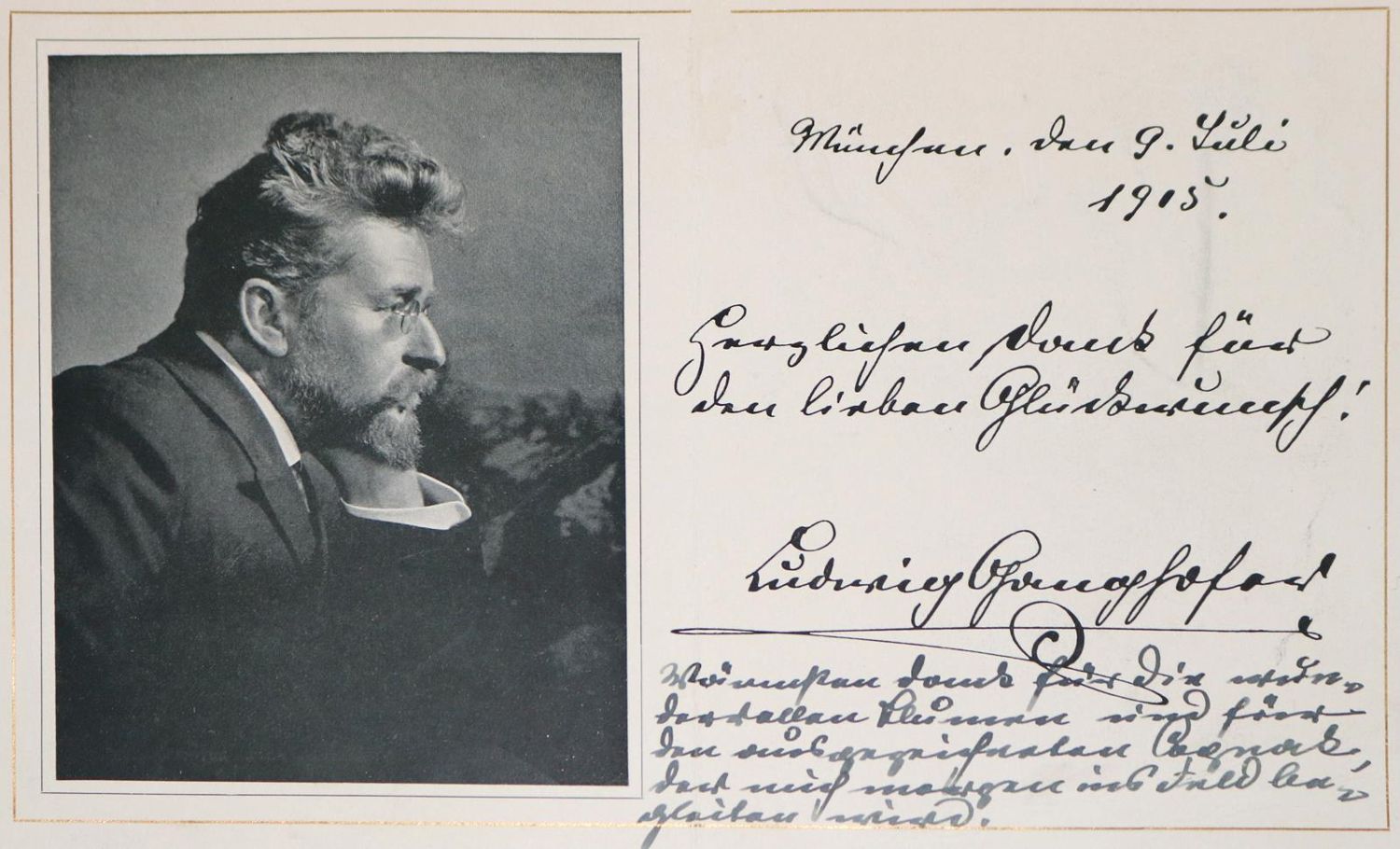 Große Abbildung Nr.1: 126-2071 Ganghofer, Ludwig,: (Autographen)