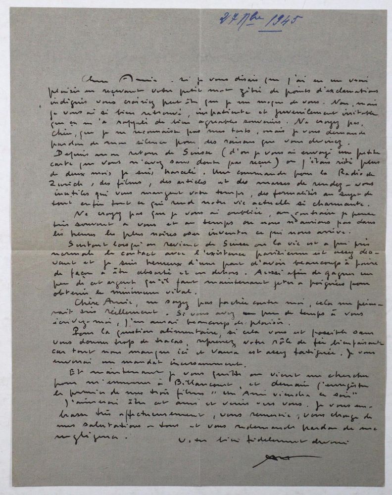 Große Abbildung Nr.1: 126-2076 Honegger, Arthur: (Autographen)