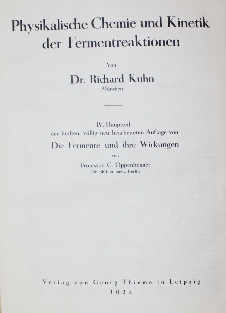 Große Abbildung Nr.1: 126-209 Kuhn,R.: (Aus der Sammlung Professor Dr.Dr.Johannes Büttner Teil 1)
