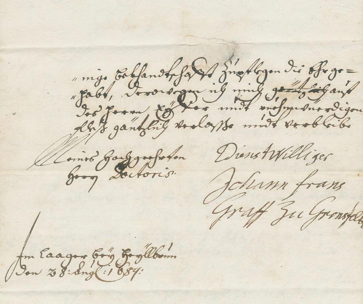 Große Abbildung Nr.2: 126-2097 Gronsfeld, Johann Franz Graf zu,: (Militaria, Pfälzischer Erbfolgekrieg)