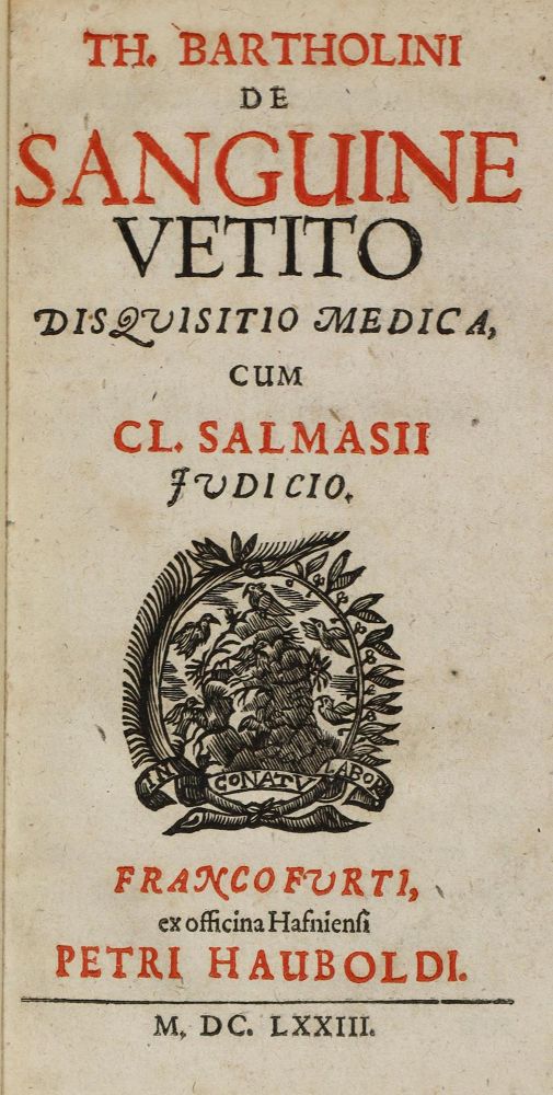 Große Abbildung Nr.1: 126-21 Bartholin,Th.: (Aus der Sammlung Professor Dr.Dr.Johannes Büttner Teil 1)