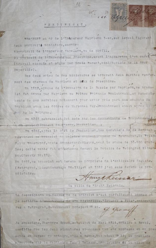Große Abbildung Nr.1: 126-2104 Zertifikat: (Napoleon)