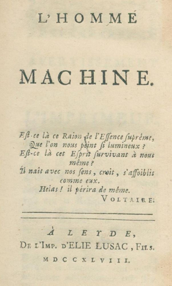 Große Abbildung Nr.1: 126-211 (La Mettrie,J.O.de).: (Aus der Sammlung Professor Dr.Dr.Johannes Büttner Teil 1)