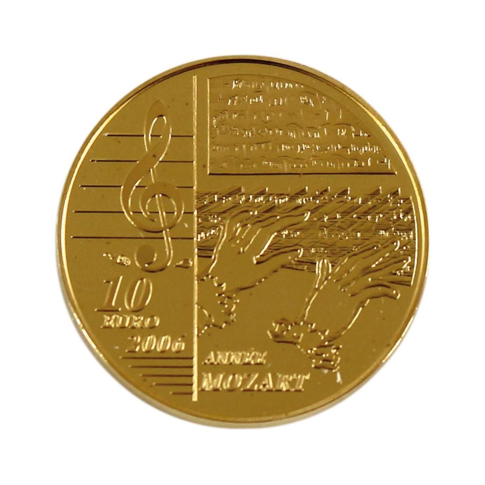 Große Abbildung Nr.1: 126-2154 10 Euro Gold Mozart: (Varia, Münzen und Medaillen)