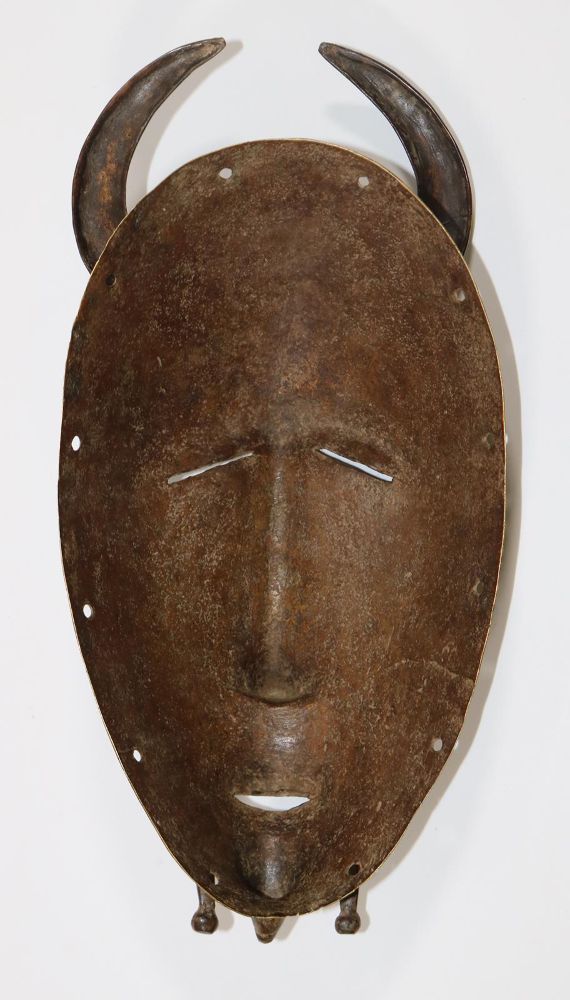 Große Abbildung Nr.3: 126-2201 Bronzemaske der Senufo.: (Afrika)