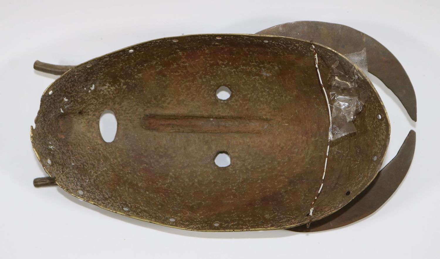 Große Abbildung Nr.3: 126-2202 Bronze Vogelmaske der Senufo.: (Afrika)