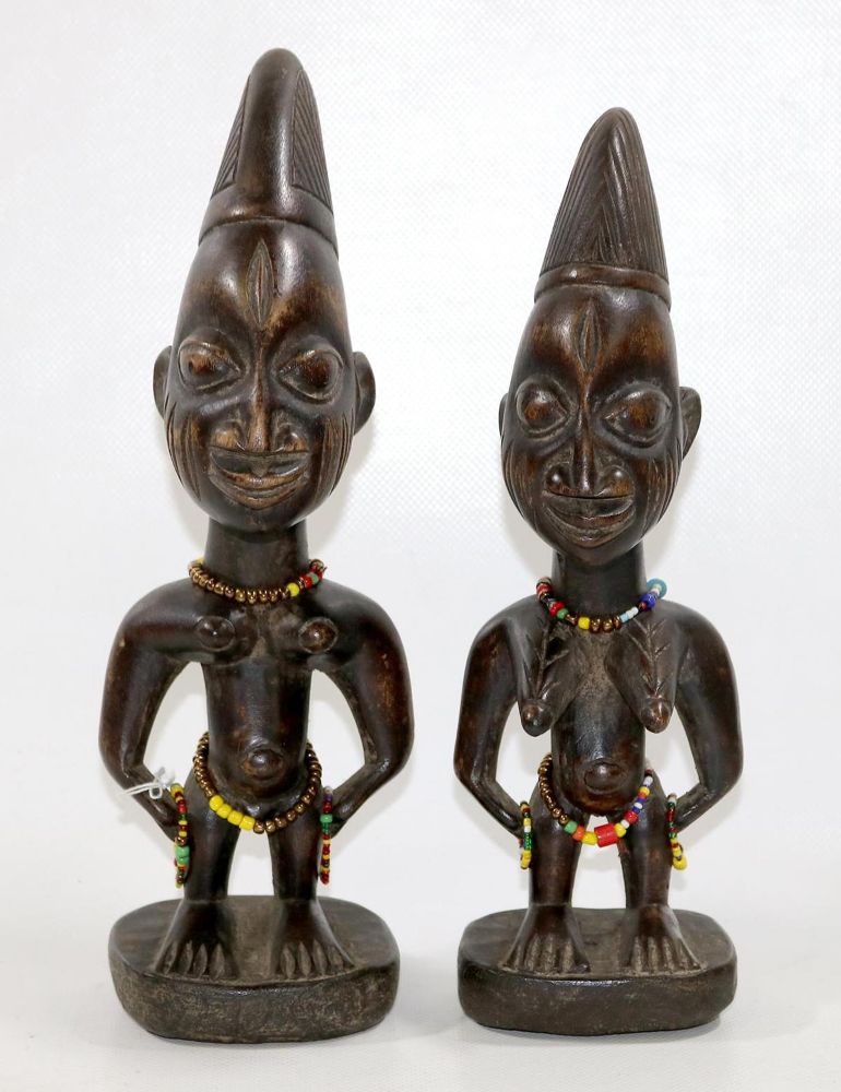 Große Abbildung Nr.1: 126-2212 Yoruba Nigeria Ahnenpaar: (Afrika, Figuren)