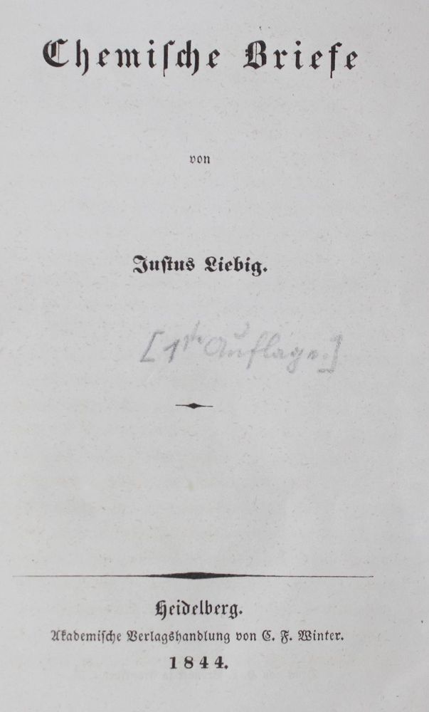 Große Abbildung Nr.1: 126-225 Liebig,J.v.: (Aus der Sammlung Professor Dr.Dr.Johannes Büttner Teil 1)
