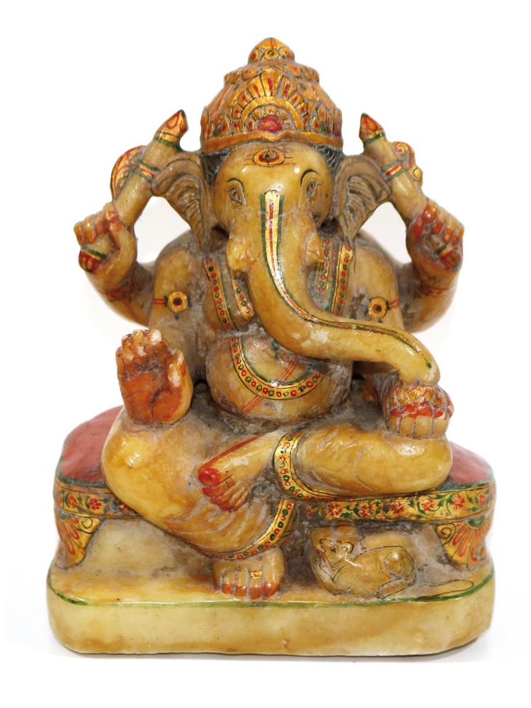 Große Abbildung Nr.1: 126-2255 Ganesha prächtige Marmorfigur: (Asiatika)