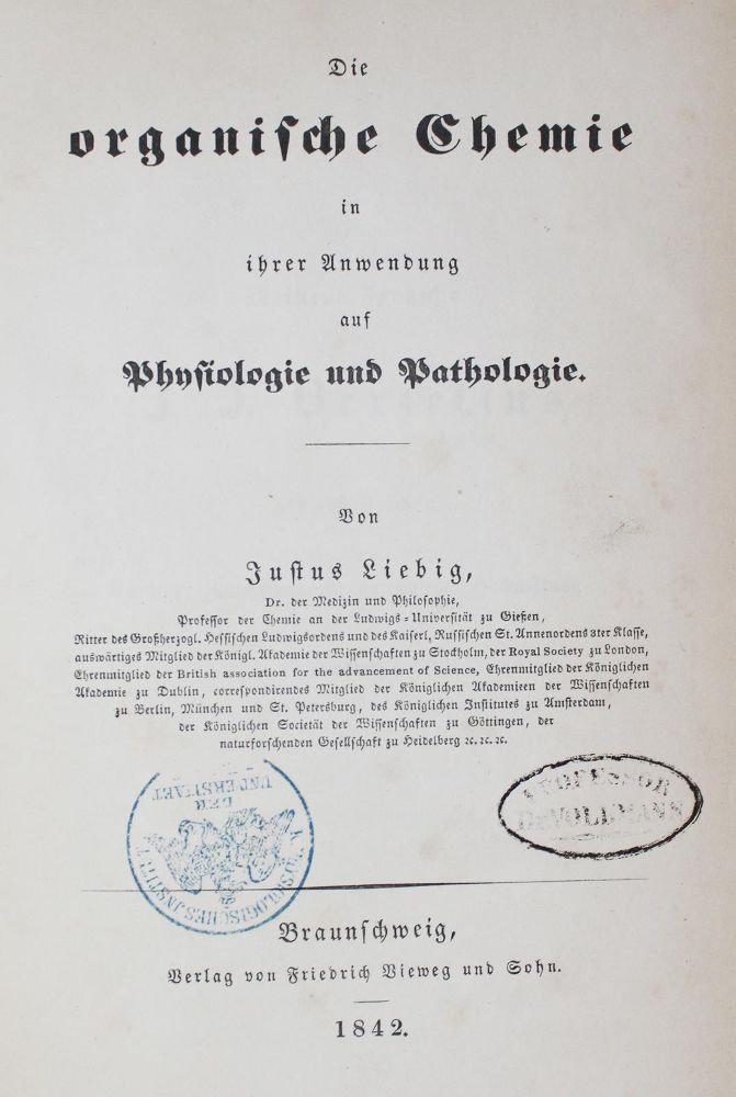 Große Abbildung Nr.1: 126-229 Liebig,J.v.: (Aus der Sammlung Professor Dr.Dr.Johannes Büttner Teil 1)