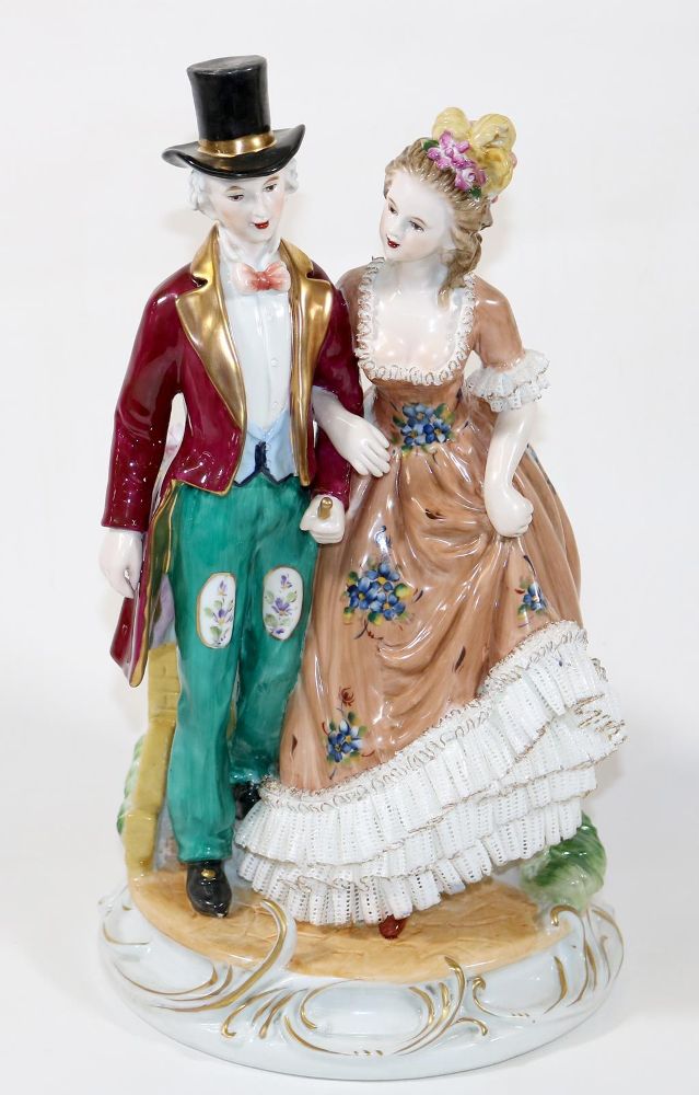 Große Abbildung Nr.1: 126-2331 Elegantes Paar: (Porzellan u. Keramik, Figuren)