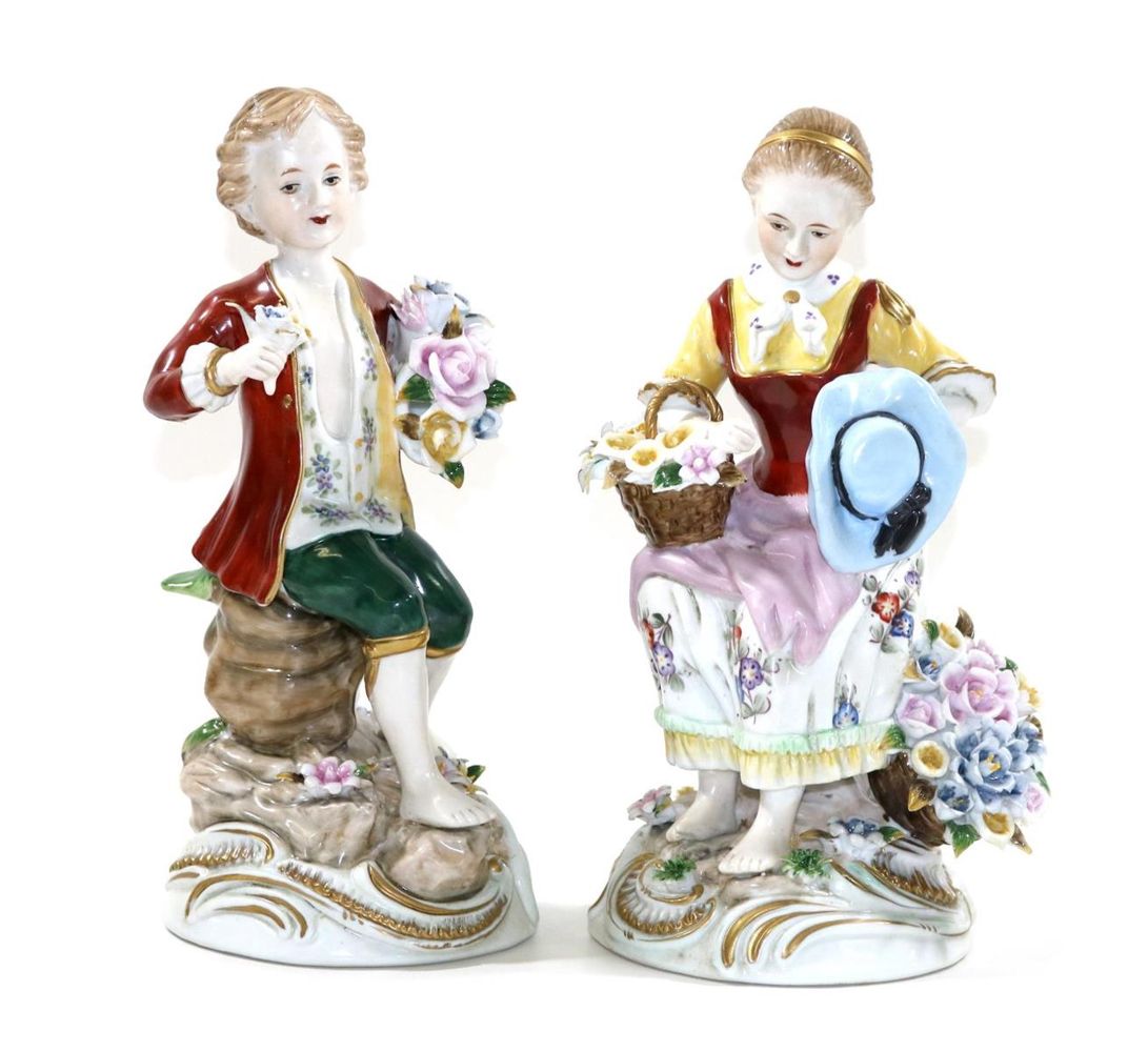 Große Abbildung Nr.1: 126-2335 Paar Gärtnerkinder.: (Porzellan u. Keramik, Figuren)