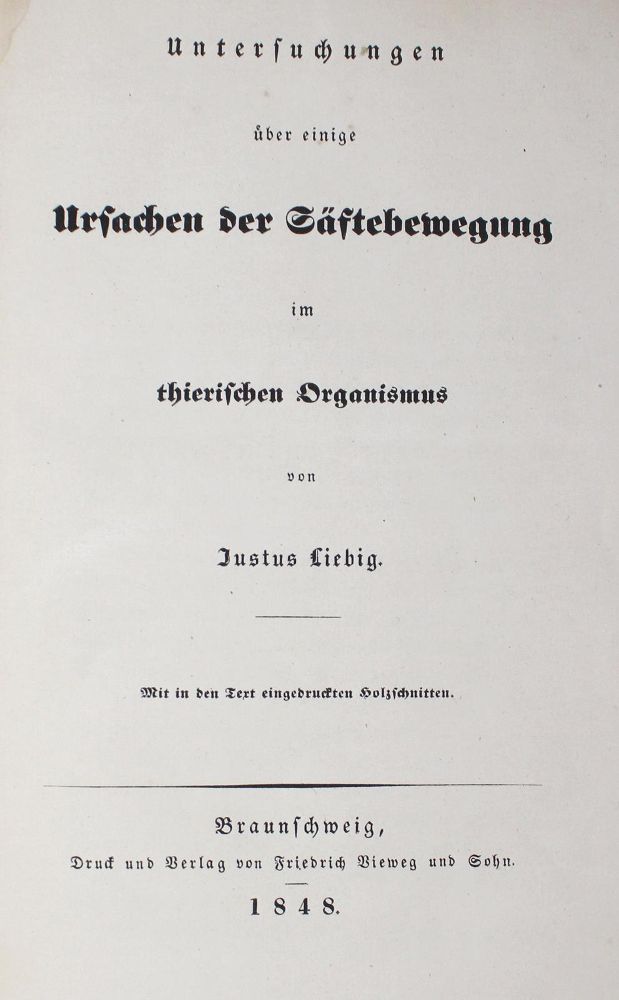 Große Abbildung Nr.1: 126-235 Liebig,J.(v.).: (Aus der Sammlung Professor Dr.Dr.Johannes Büttner Teil 1)