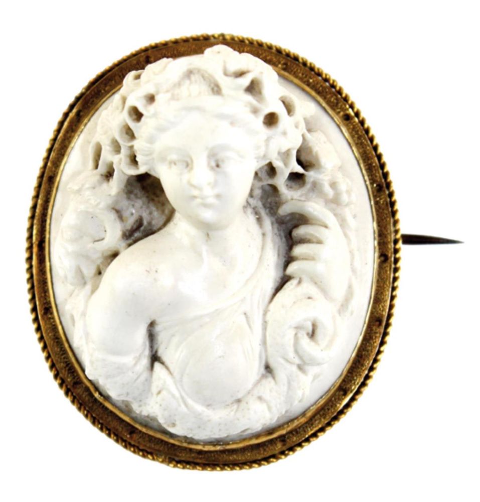 Große Abbildung Nr.1: 126-2380 Prächtige Gemmenbrosche: (Schmuck, Broschen)