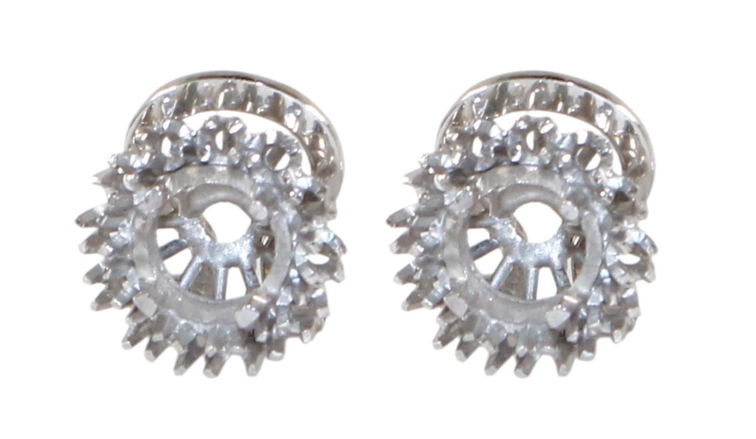 Große Abbildung Nr.1: 126-2404 Paar Ohrclipse 750 WG.: (Schmuck, DRC Pforzheim)
