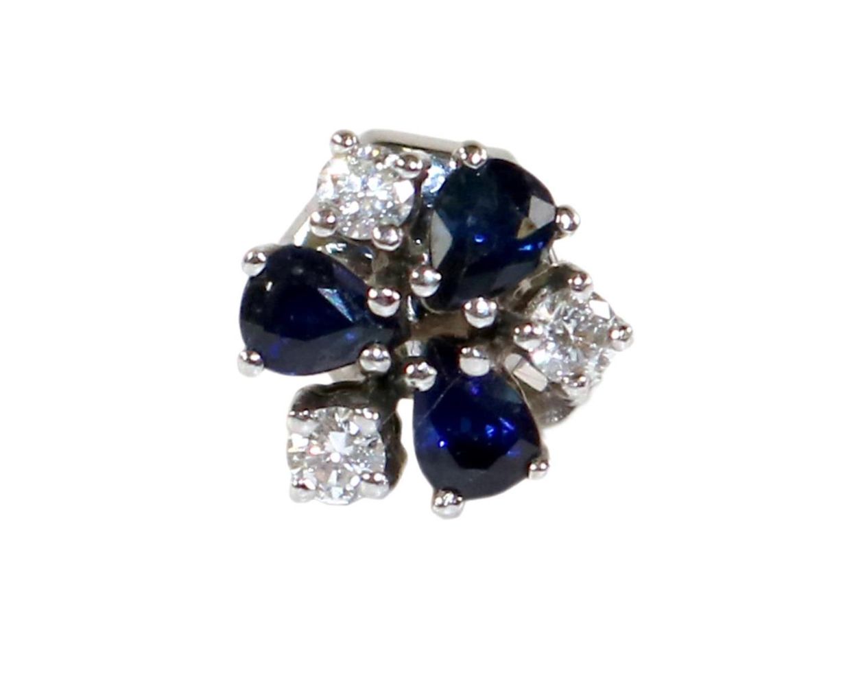 Große Abbildung Nr.1: 126-2409 Saphir- Diamant Vorstecknadel: (Schmuck, DRC Pforzheim)
