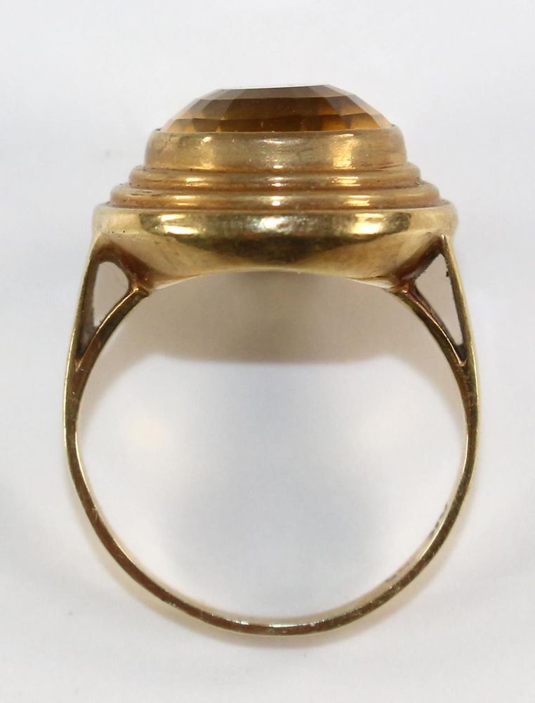 Große Abbildung Nr.2: 126-2437 Citrinring 585 GG: (Schmuck, Ringe)