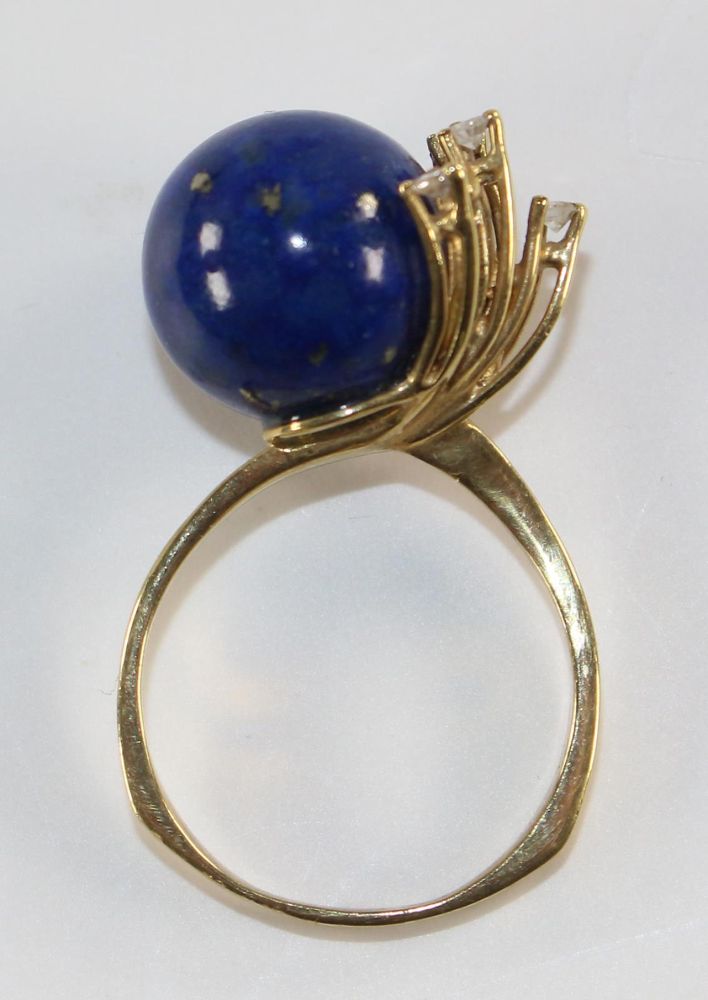 Große Abbildung Nr.2: 126-2440 Lapis- Diamantring: (Schmuck, Ringe)