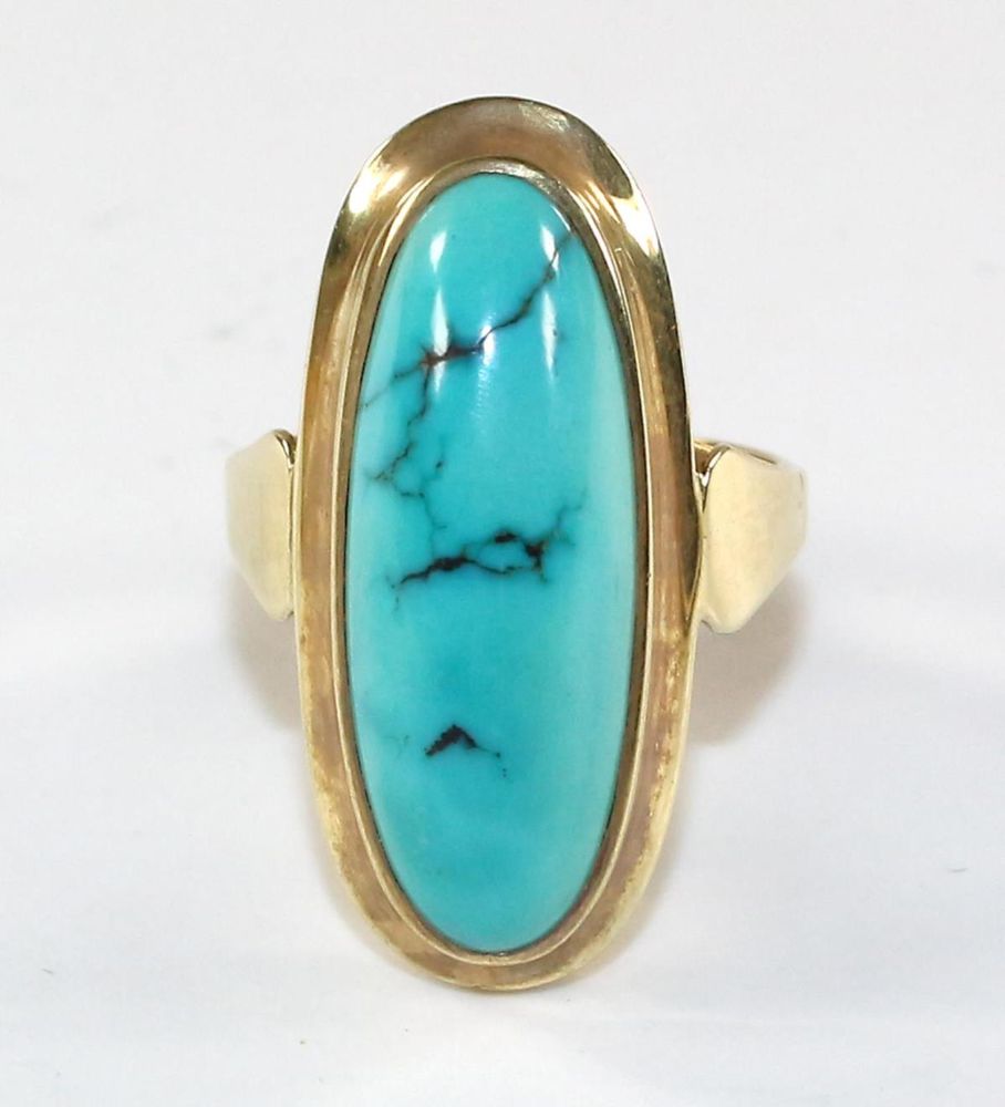 Große Abbildung Nr.1: 126-2444 Türkisring 585 GG: (Schmuck, Ringe)