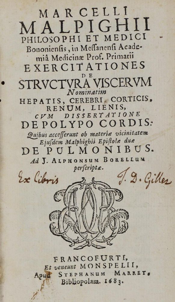 Große Abbildung Nr.2: 126-246 Malpighi,M.: (Aus der Sammlung Professor Dr.Dr.Johannes Büttner Teil 1)
