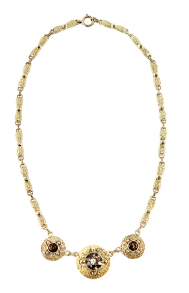 Große Abbildung Nr.1: 126-2469 Rauchquarzcollier: (Schmuck, Theodor Fahrner)