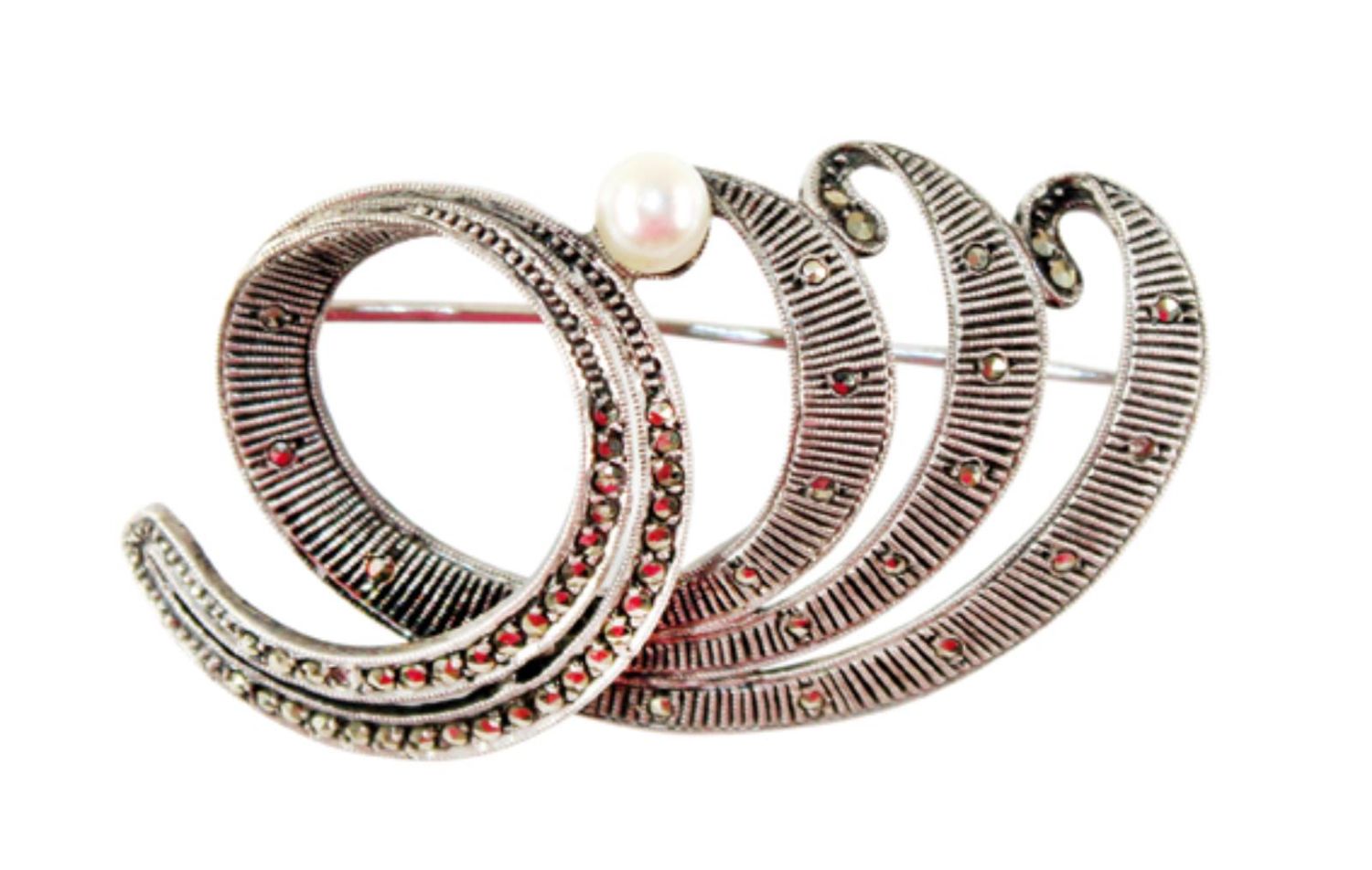 Große Abbildung Nr.1: 126-2471 Schleifenbrosche: (Schmuck, Theodor Fahrner)
