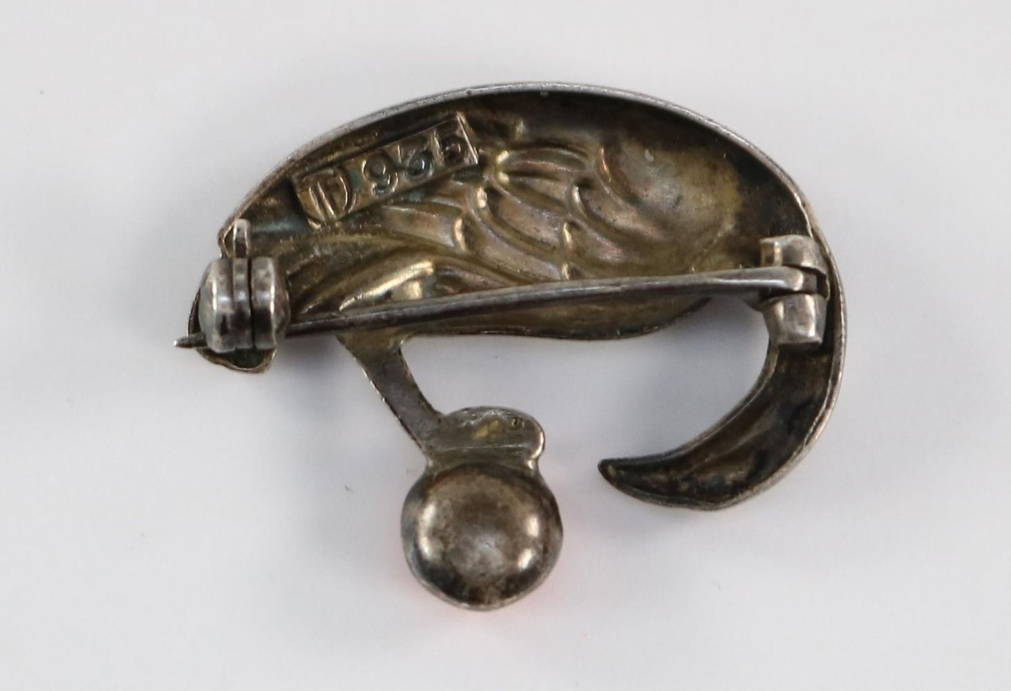 Große Abbildung Nr.2: 126-2474 Vogelbrosche mit Koralle: (Schmuck, Theodor Fahrner)