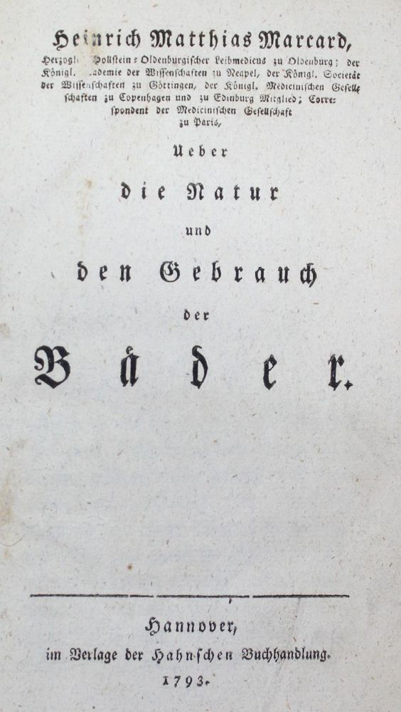 Große Abbildung Nr.1: 126-250 Marcard,H.M.: (Aus der Sammlung Professor Dr.Dr.Johannes Büttner Teil 1)