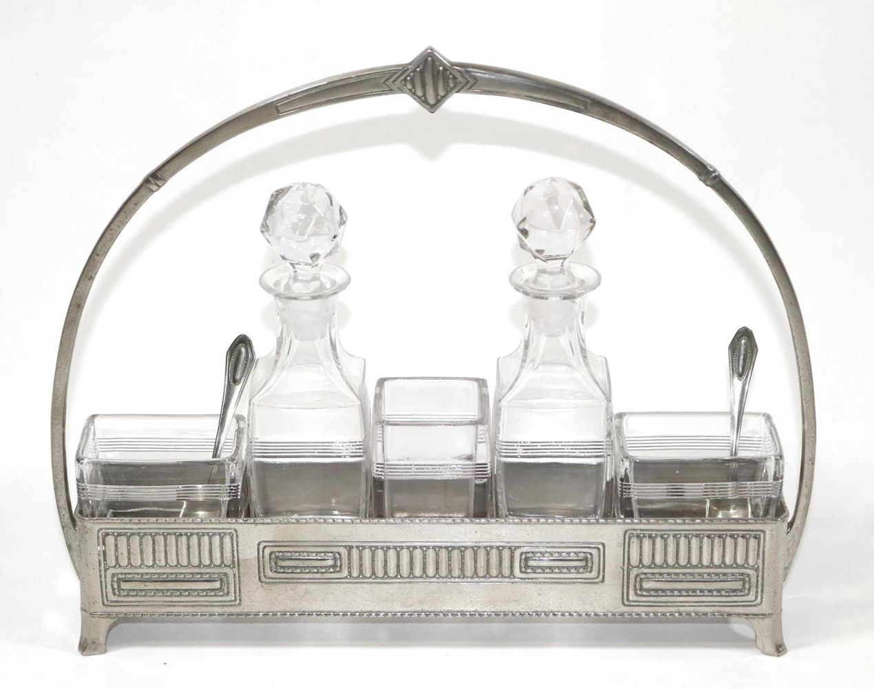 Große Abbildung Nr.1: 126-2528 Menagere des Jugendstil: (Silber, Versilbertes)