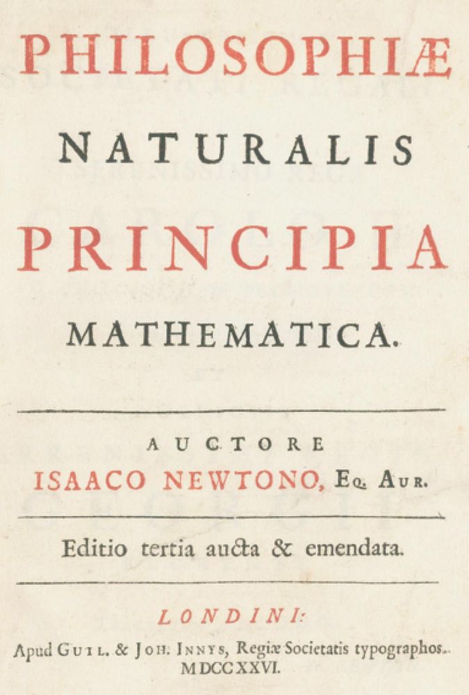 Große Abbildung Nr.1: 126-268 Newton,I.: (Aus der Sammlung Professor Dr.Dr.Johannes Büttner Teil 1)